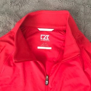Cutter & Buck red, 1/4 zip shirt